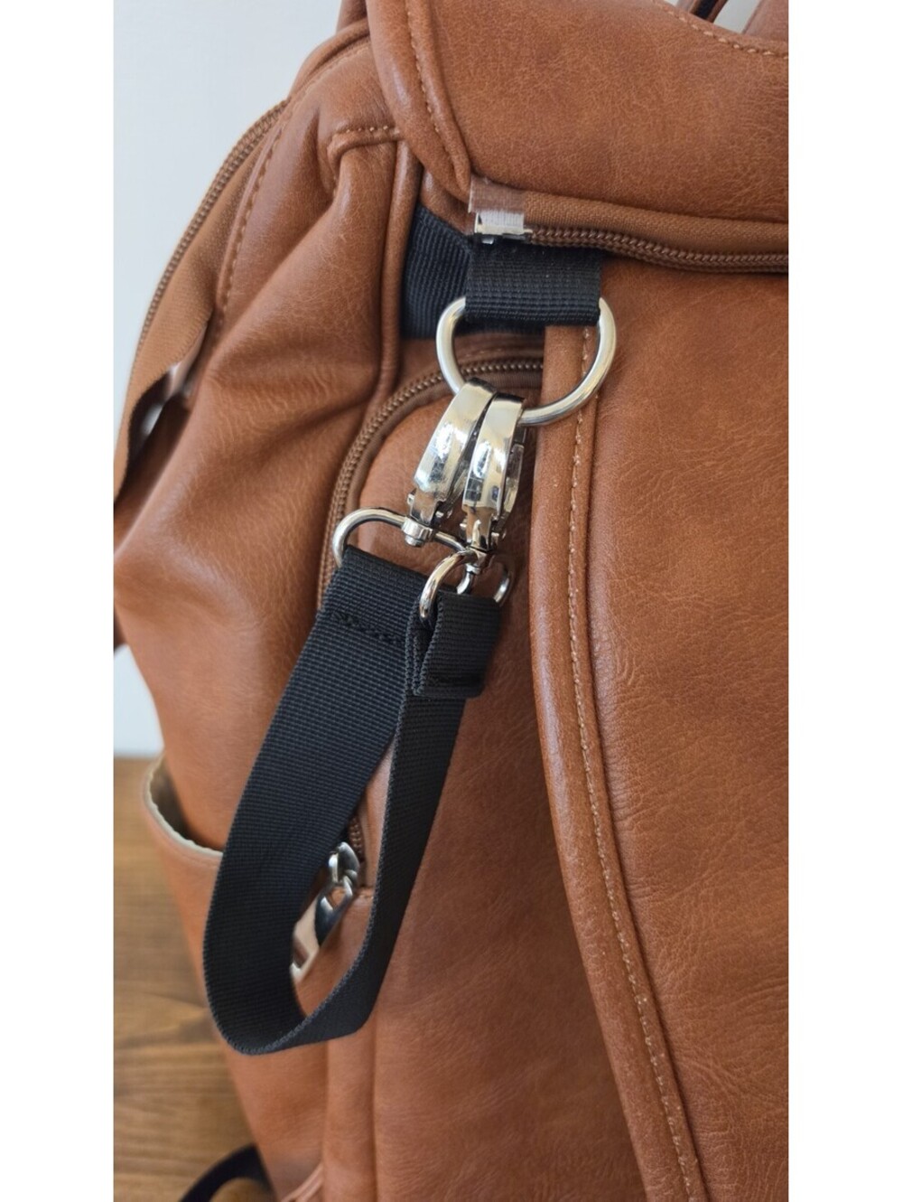 UPPER New York Vegan Leather Diaper Bag, Brown, # 63 - Picture 15 of 15